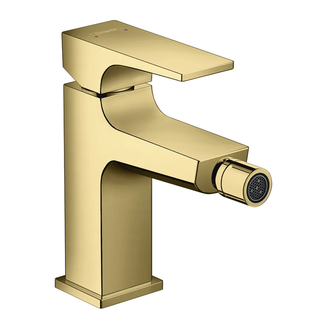 Смеситель для биде Hansgrohe Metropol (цвет - полированное золото), с донным клапаном Push-Open (32520990) фото 1 Aquada.com.ua
