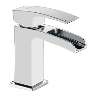 KOER KB-14007-04 Смеситель для умывальника, хром+белый (KR5155)