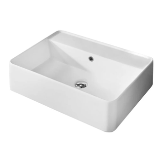 Nic-Design Умивальник на стльницю із переливом Nic Design Semplice 60х45х16 см, білий глянець N/F (001384001 NF)