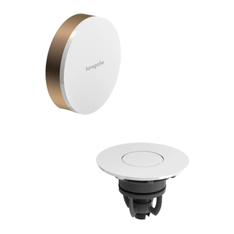 Зовнішня частина набору для зливу та переливу Hansgrohe Flexaplus II (колір - шліфована бронза)  58187140