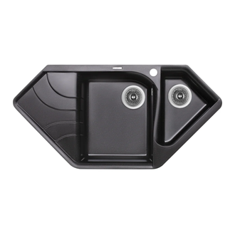 Кухонная мойка с дополнительной чашей Lidz 1000x500/225 BLM-14 (LIDZBLM141000500225)
