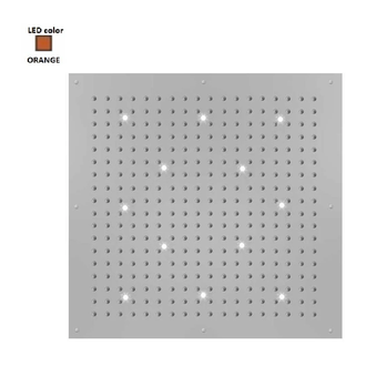 Верхній душ BOSSINI DREAM-XL CUBE, 12LED (помаранчевий), для підвісної стелі 100x100сm, хром (WI0383000030416)