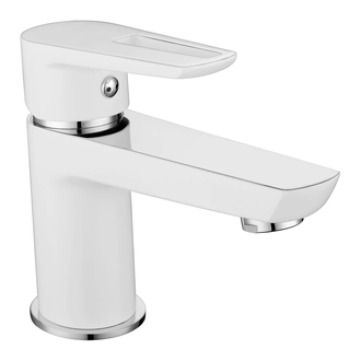 Смеситель для раковины Imprese Podzima Breclav white (цвет - хром/белый) (05245W) фото 1 Aquada.com.ua