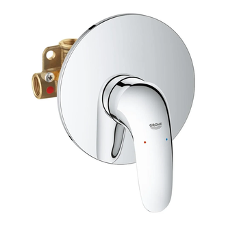 Смеситель однорычажный для душа Grohe Eurostyle Solid DN 15 (цвет - хром) комплект внешней и внутренней частей (23725003) фото 1 Aquada.com.ua