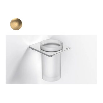 Склянка для щіток Sonia S-Cube Brushed Gold 85х110х95 мм, золото матове (182091)