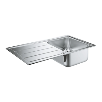 GROHE Мийка для кухні 860 x 500 мм з ексцентриком, 1 чаша, матова (31571SD0)