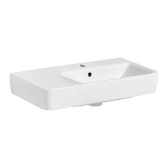 Раковина подвесная Geberit Selnova Compact 65 х 37 см, с 1 отверстием под смеситель слева (501.549.00.1)