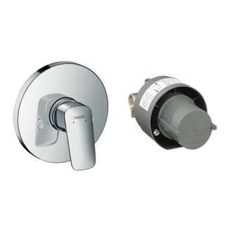 HANSGROHE Смеситель для душа, однорычажный, СМ, хром Logis (71666000) фото 1 Aquada.com.ua