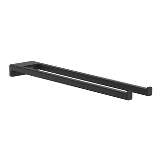 Полотенцедержатель двойной 445 мм Hansgrohe AddStoris, чёрный матовый (41770670) фото 1 Aquada.com.ua