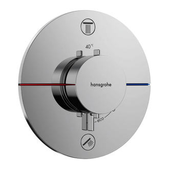 Термостат на 2 потребителя со встроенной защитной комбинацией EN 1717 Hansgrohe ShowerSelect Comfort S (цвет - хром) 15556000