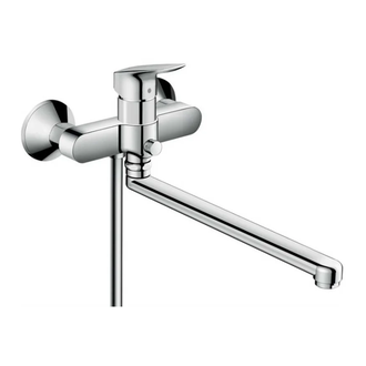Cмеситель для ванны Hansgrohe Logis (цвет - хром), с длинным изливом (71402000) фото 1 Aquada.com.ua