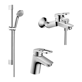 Набор смеситель для ванны 3-в-1 Hansgrohe Logis Loop/Crometta (цвет - хром) (1042017) фото 1 Aquada.com.ua