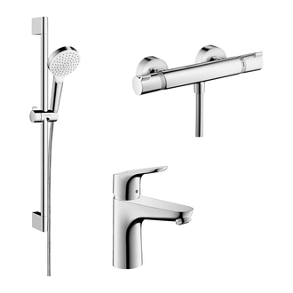 Набор смесителей для душа с термостатом 3-в-1 Hansgrohe Talis E/Crometta (цвет - хром) (131162020) фото 1 Aquada.com.ua