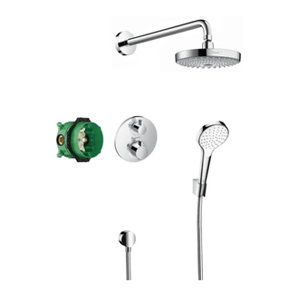 HANSGROHE Душевой набор (верхний, ручной душ, ibox, термостат) ShowerSet Croma Select S/Ecostat S (27295000) фото 1 Aquada.com.ua