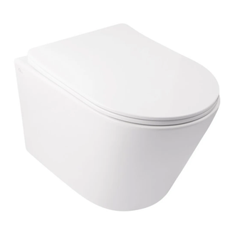 Унітаз підвісний Qtap Swan безобідковий з сідінням Slim Soft-close QT16335178W (QT16335178W) фото 1 Aquada.com.ua