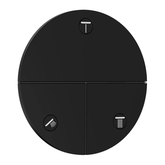 HANSGROHE ShowerSelect Comfort S Вентиль на 3 споживача, чорний матовий (15558670)