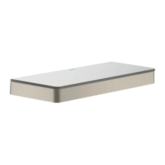Полочка 300 мм Axor Universal Accessories, матовый никель/стекло матовое (42838820) фото 1 Aquada.com.ua