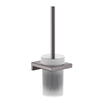 Ёршик подвесной Hansgrohe AddStoris, матовый чёрный хром/стекло матовое (41752340) фото 1 Aquada.com.ua