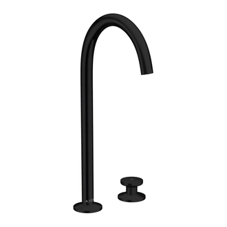 Змішувач для умивальника Axor Select 220 на 2 отвори із донним клапаном push-open, Matt Black (48060670)