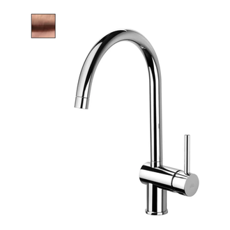 Змішувач для кухні Paffoni Light, з поворотним виливом, Brushed Copper (LIG280RMSP)