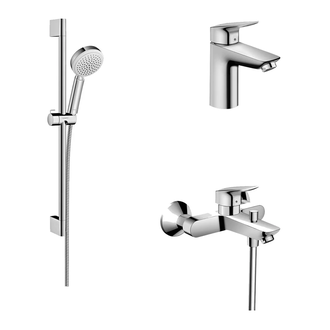 Набор смесителей для ванны 3-в-1 Hansgrohe Logis/Crometta (цвет - хром) (20200001) фото 1 Aquada.com.ua