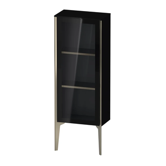 Шкафчик напольный со стеклянными дверцами Duravit XViu 40 x 24 х h113 см, чёрный глянцевый (XV1360LB140) фото 1 Aquada.com.ua