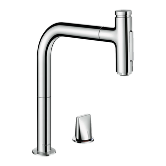 Смеситель для кухни Hansgrohe Metris Select 200 2jet, sBox (цвет - хром), с вытяжным душем (73818000) фото 1 Aquada.com.ua