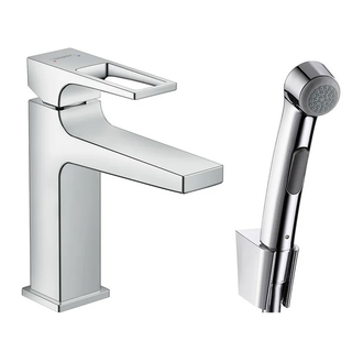 Смеситель для раковины с гигиеническим душем Hansgrohe Metropol (цвет - хром) (74522000) фото 1 Aquada.com.ua