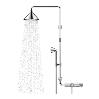 Душевая с термостатом Axor Showers/Front Showerpipe цвет Polished Red Gold (26020000) фото 1 Aquada.com.ua