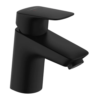 Смеситель для раковины 70 Hansgrohe Logis Coolstart (цвет - чёрный матовый), с донным клапаном 71072670
