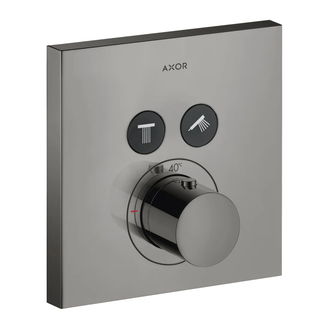 Термостат на 2 потребителя, скрытого монтажа Axor ShowerSelect (цвет - полированный чёрный хром) (36715330) фото 1 Aquada.com.ua