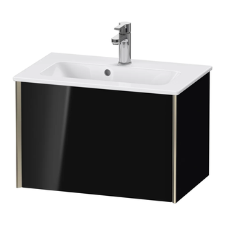 Тумба подвесная компакт, под раковину Duravit XViu 61 x 39 см, чёрный глянцевый (XV40780B140) фото 1 Aquada.com.ua