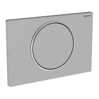Клавиша смыва, смыв/стоп с креплением на винтах Geberit Sigma 10 (нержавеющая сталь полированная), с легкоочищаемой поверхностью (115.787.SN.5) фото 1 Aquada.com.ua