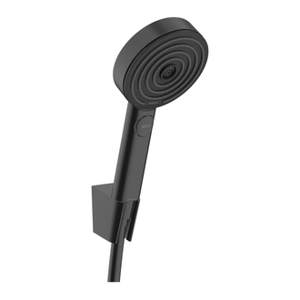 Душевой гарнитур Hansgrohe Pulsify Select (цвет - чёрный матовый), 3 вида струи Relaxation и шланг 125 см (24302670) фото 1 Aquada.com.ua