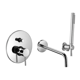 Душевая система Paffoni Shower скрытого монтажа со смесителем с изливом для ванны (цвет- хром) (LIG015/ZBOC056/ZDUP094) фото 1 Aquada.com.ua