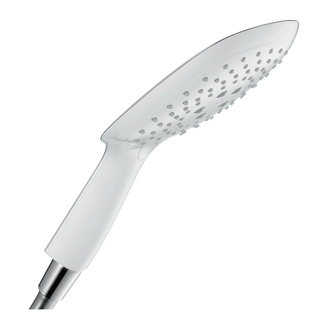 Лейка для душа Hansgrohe PuraVida (цвет - хром/белый), 3 вида струи (28557400) фото 1 Aquada.com.ua