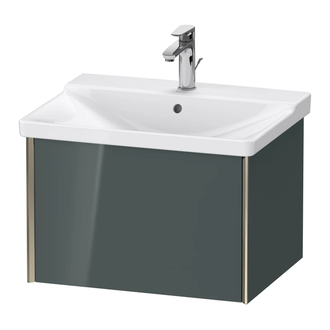 Тумба подвесная под раковину Duravit XViu 61 x 46,9 см, доломитово-серый глянцевый лак (XV40150B138) фото 1 Aquada.com.ua