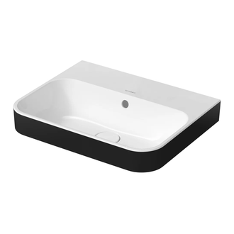 Раковина накладная на столешницу Duravit Happy D.2 Plus 50 х 40 см, белый/антрацит матовый (2360506160) фото 1 Aquada.com.ua