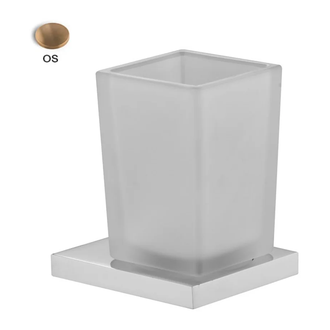 Fima Carlo Склянка з тримачем Fima Quadra скло, брашоване золото (F6023_1OS)