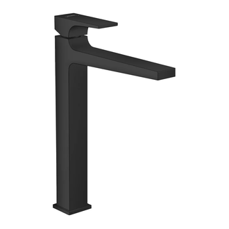 Смеситель для раковины высокий Hansgrohe Metropol (цвет - чёрный матовый), с донным клапаном (32512670) фото 1 Aquada.com.ua