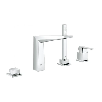 Смеситель на борт ванны Grohe Allure Brilliant (цвет - хром), с душевым гарнитуром (19787001) фото 1 Aquada.com.ua
