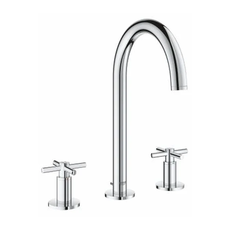 GROHE Смеситель двухвентильный Atrio New для раковины на 3 отверстия, монтаж на бортик, хром (20008003) фото 1 Aquada.com.ua