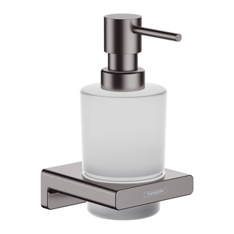Дозатор для жидкого мыла Hansgrohe AddStoris, матовый чёрный хром/стекло матовое (41745340) фото 1 Aquada.com.ua
