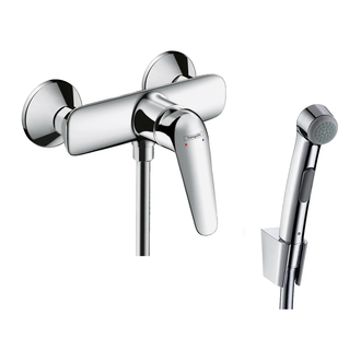 Набор для гигиенического душа Hansgrohe Novus (цвет - хром) (7106000S) фото 1 Aquada.com.ua