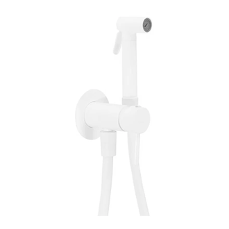 Гигиенический душ скрытого монтажа Paffoni Tweet Round Mix со смесителем и шлангом (цвет - белый матовый) (ZDUP110BO) фото 1 Aquada.com.ua