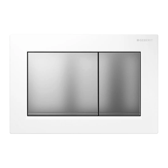 Смывная клавиша Geberit Omega 30 (пластик белый/матовый хром) (115.080.KL.1) фото 1 Aquada.com.ua