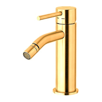 Змішувач для біде Paffoni Light з донним клапаном, Brushed Honey Gold (LIG135HGSP)