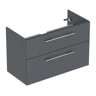 Тумба под раковину Geberit Selnova Square, slim rim 100 см, лава матовая 501.213.00.1