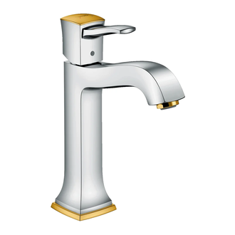 HANSGROHE Смеситель для раковины однорычажный, хром/золото Metropol Classic (31302090) фото 1 Aquada.com.ua