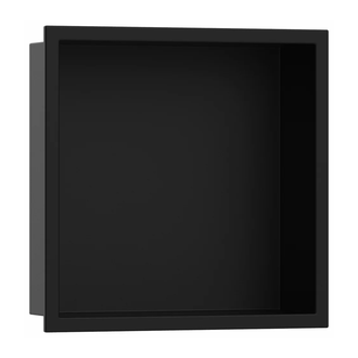 Настенная ниша со встроенной рамой Hansgrohe XtraStoris Original 30 x 30 x 10 см, чёрный матовый (56061670) фото 1 Aquada.com.ua